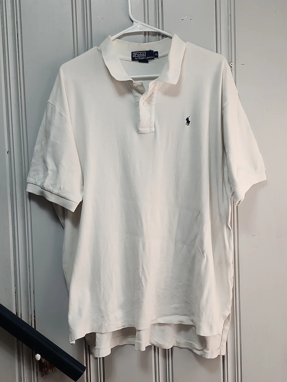 Ralph Lauren White Polo Shirt with Navy Pony